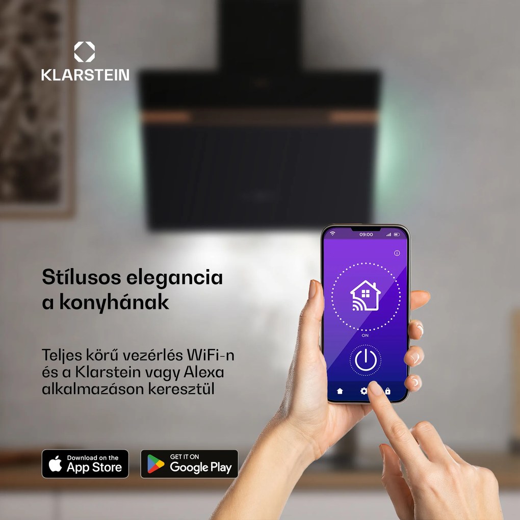 Klarstein Alina páraelszívó | 60 cm | 679 m³/h | Csendes | EEK A++