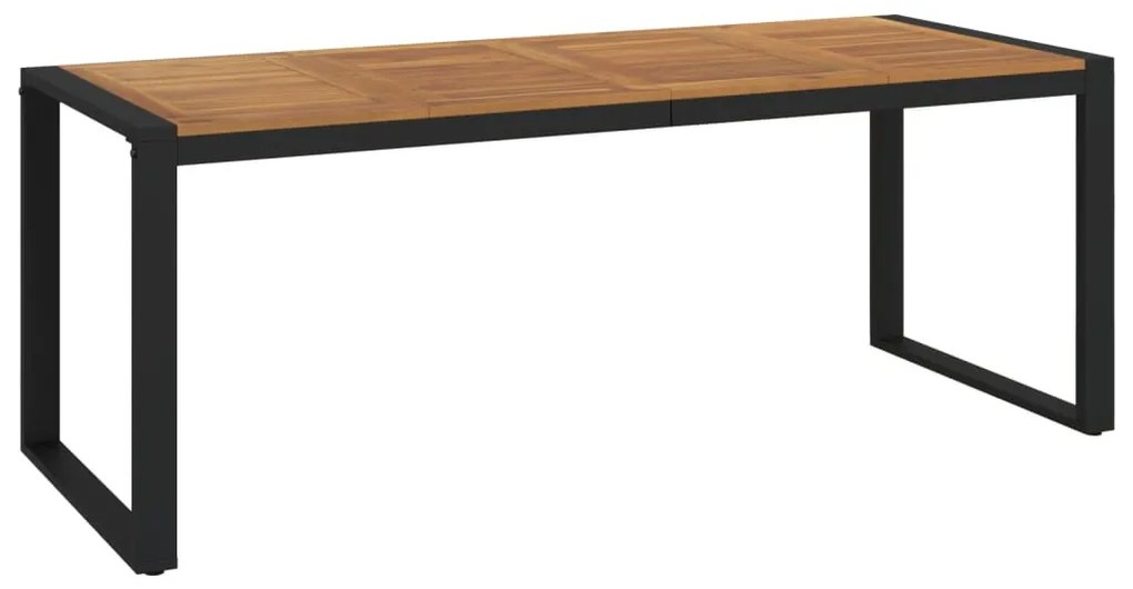 tömör akácfa kerti asztal U-alakú lábakkal 200 x 90 x 75 cm