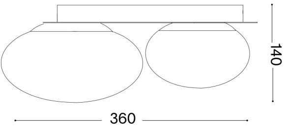 Ideal Lux - LED Mennyezeti lámpa NINFEA 2xGX53/9W/230V arany