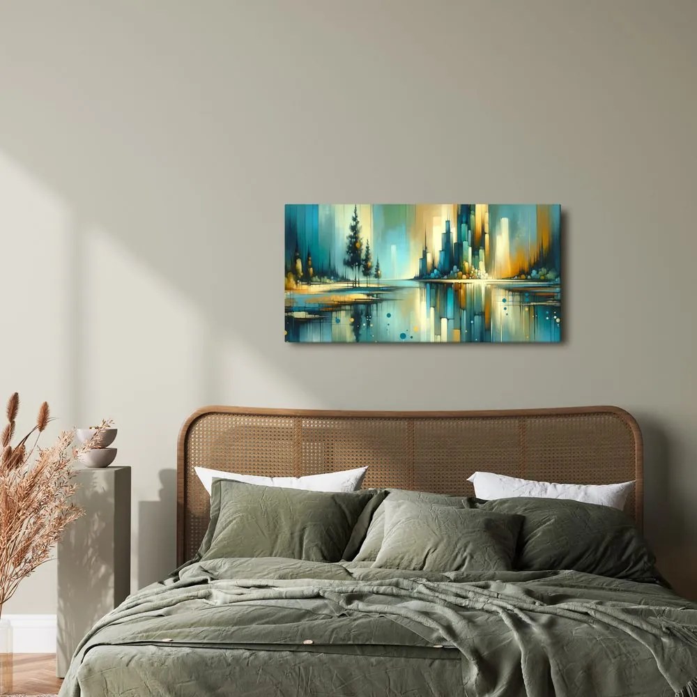 Kép modern panoráma tóval