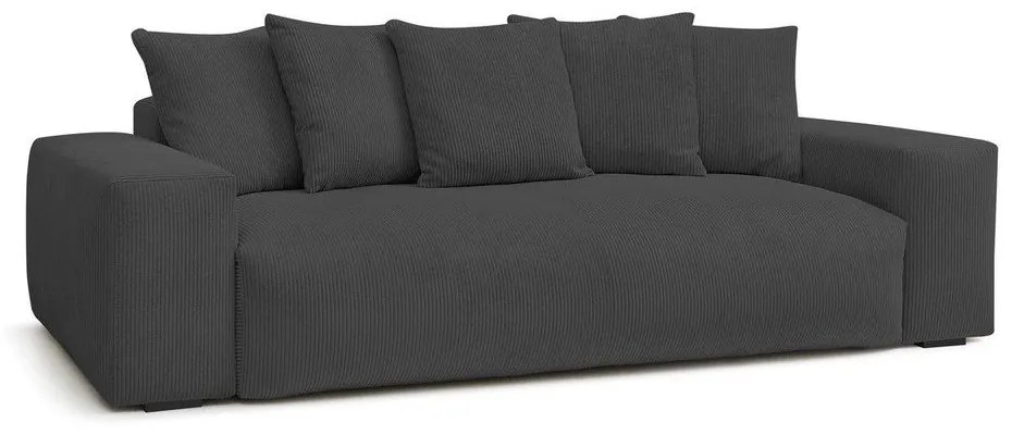 Szürke kordbársony kanapé 280 cm Voltaire – Bobochic Paris