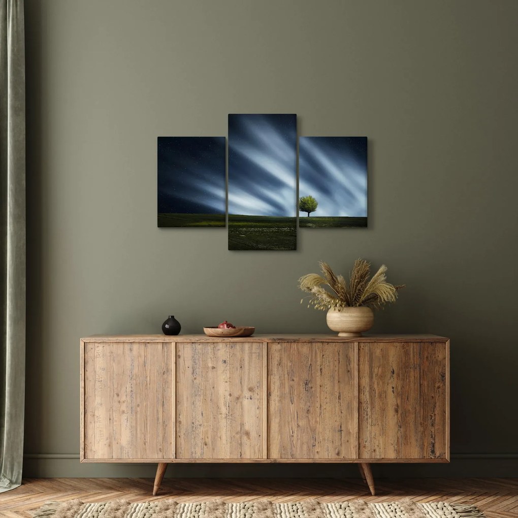 Az aurora borealis képe egy lápvidéken (90x60 cm)