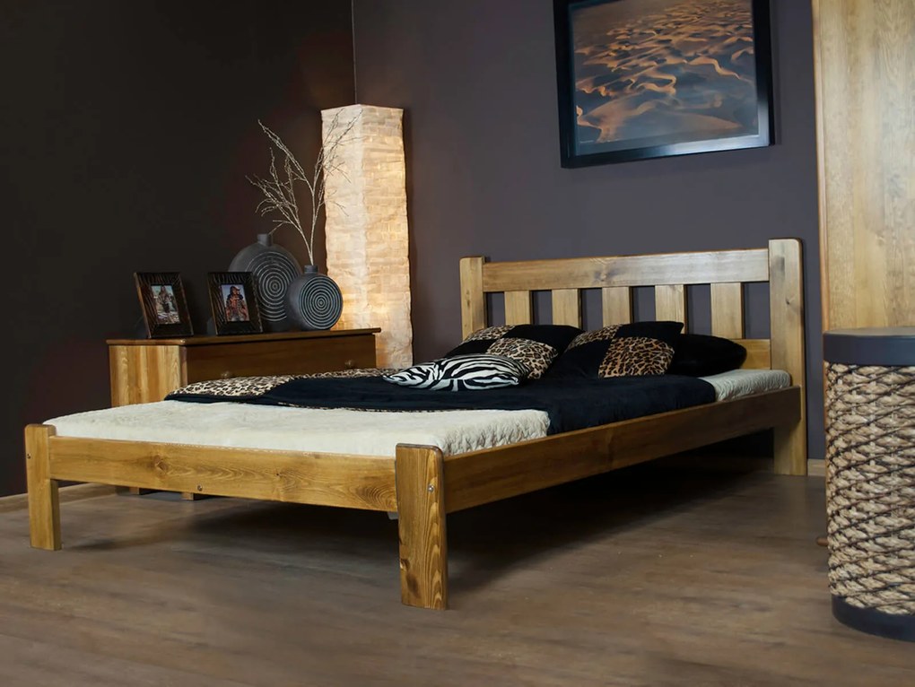 Fenyő ágy 120x200 Brita tölgy