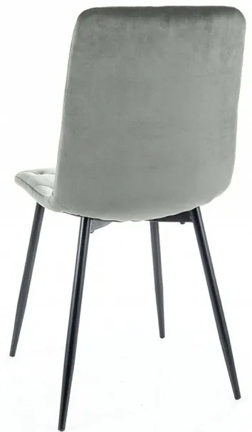 Olívazöld bársony étkezőszék JEROME