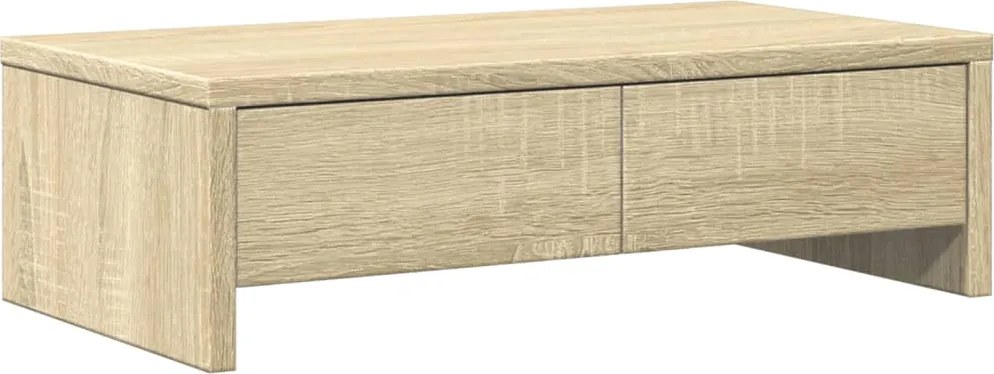 vidaXL sonoma tölgy szerelt fa monitorállvány fiókokkal 50x27x15 cm