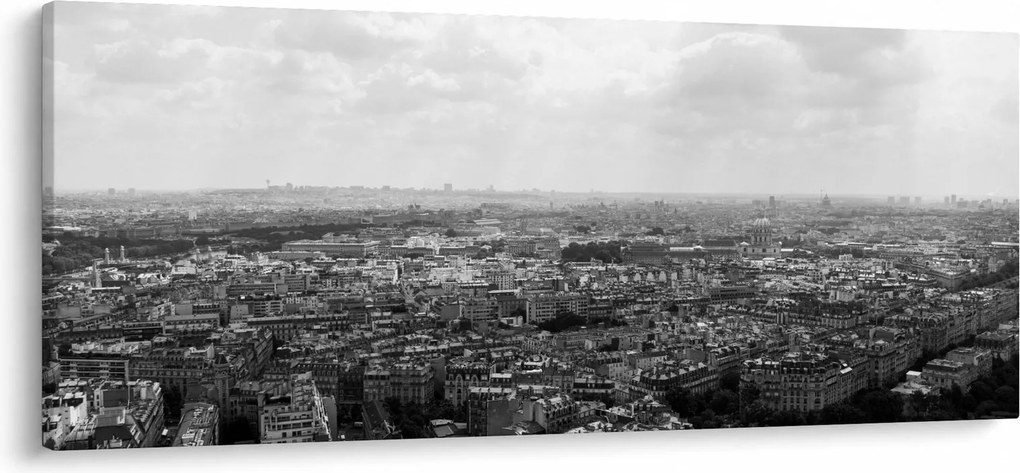 Kép - Házak háztetői Párizsban (120x50 cm)