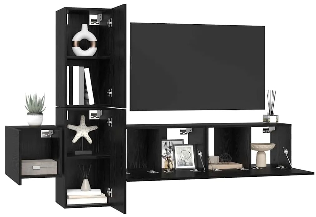 TV szekrény garnitúra 5 pcs Musta tammi 181 x 30 x 120 cm