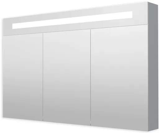 Tükrös szekrény 120 cm LED világítással, 3 ajtós, aljzat+kapcsoló, IP44 GALZS120LED