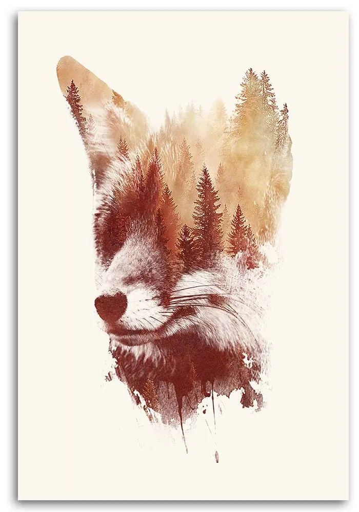 Gario Vászonkép Foxy tükör - Robert Farkas Méret: 60 x 90 cm