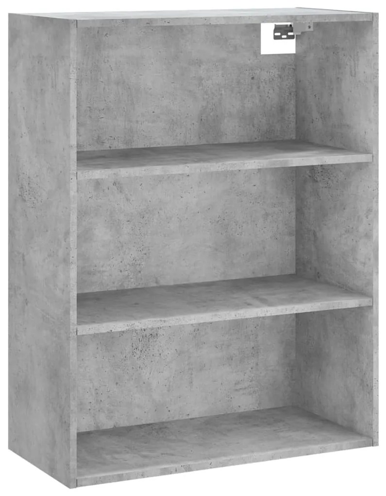 betonszürke szerelt fa magasszekrény 69,5 x 34 x 180 cm