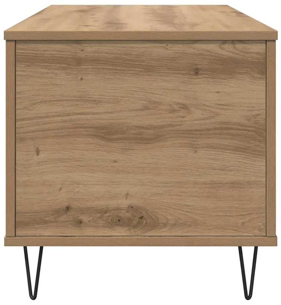 Dohányzóasztal kézműves tölgy 90 x 44.5 x 45 cm Faanyag