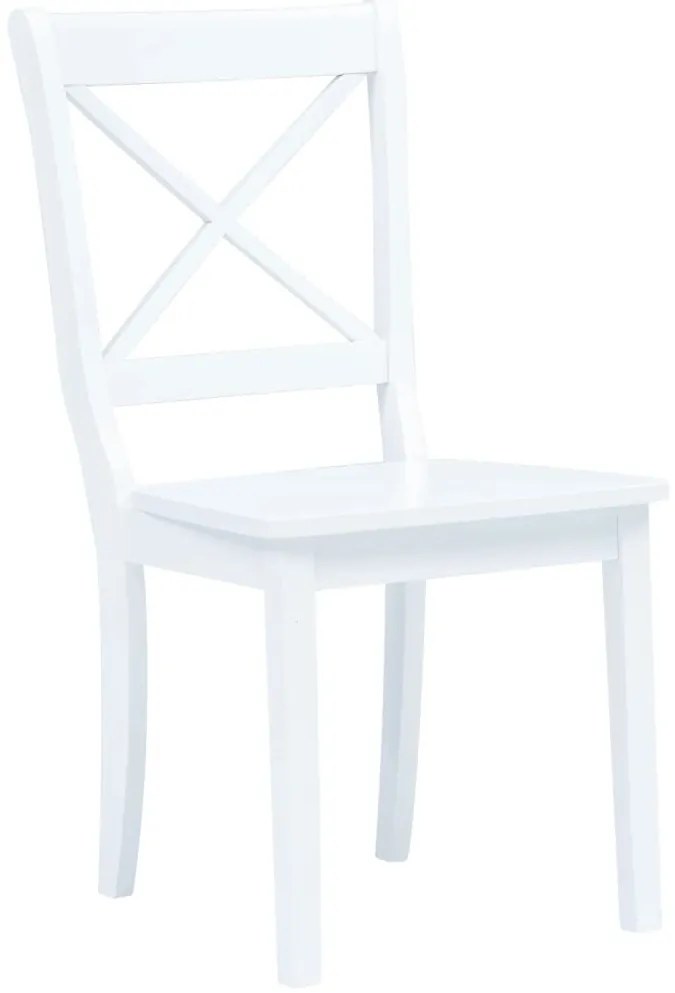 5 darabos fehér tömör gumifa étkezőszett