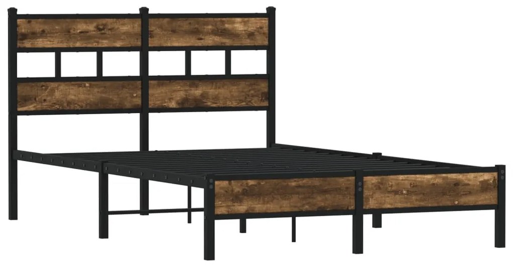 sonoma tölgy színű fejtámlás ágykeret matrac nélkül 120x200 cm