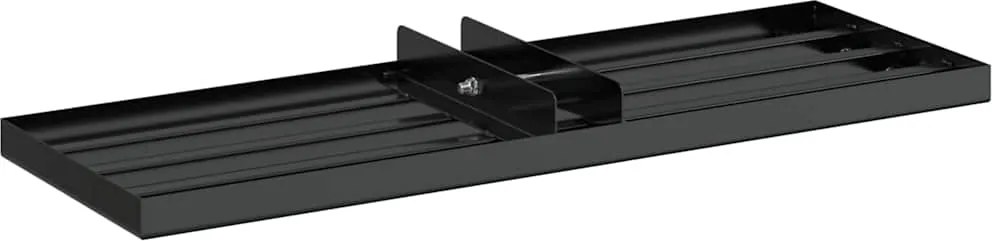 vidaXL Kerti Gereblye Cserefej Fekete 75 x 25 x 6 cm Porszórt acél
