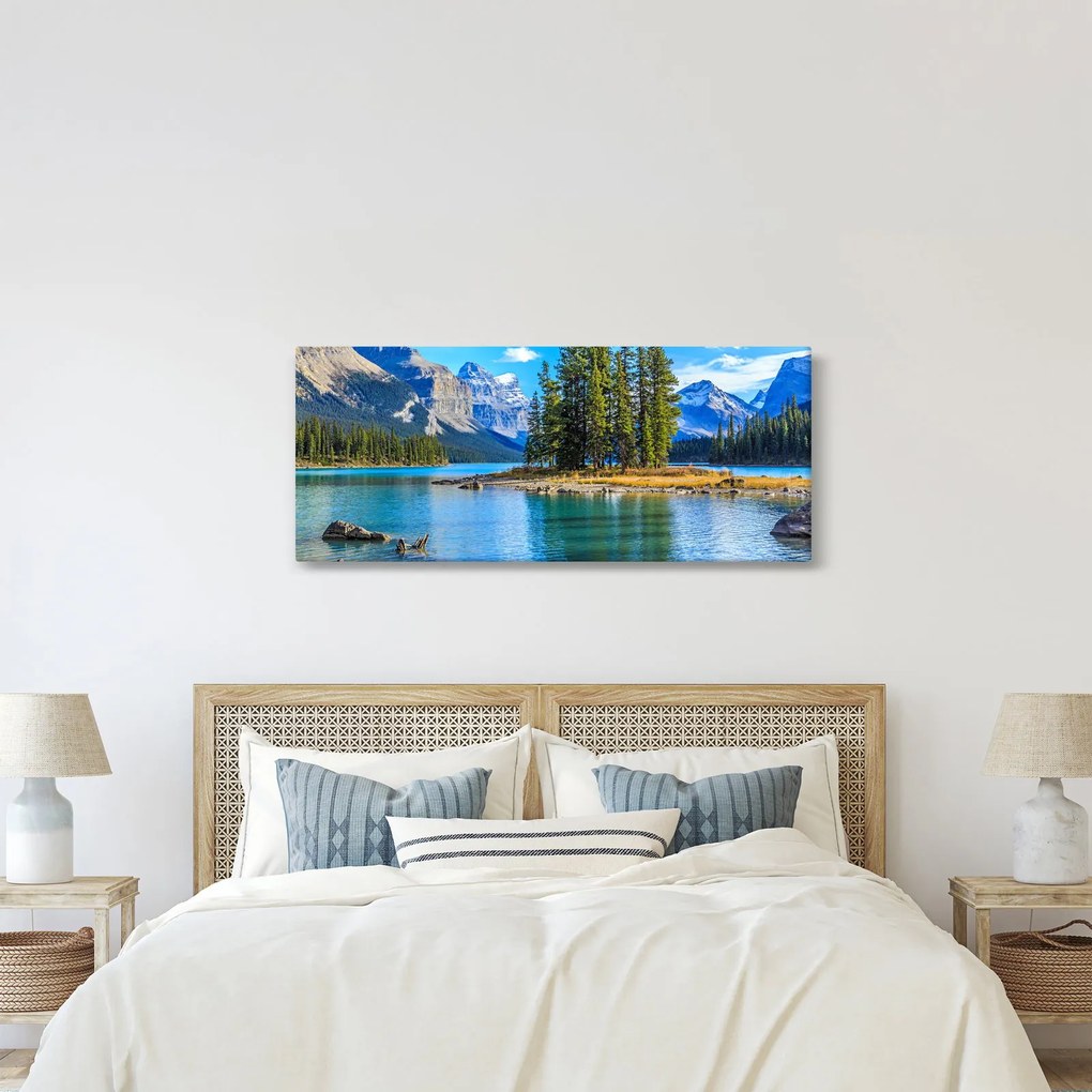 Kép - Hegyvidéki táj folyóval (120x50 cm)