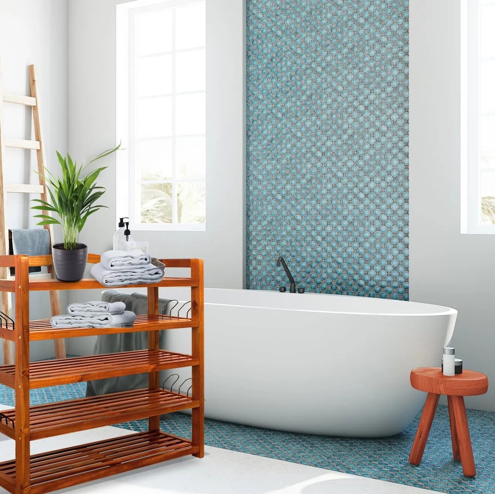 RUSTIC cipőtartó polc, 5 polc, 75x26x82cm, természetes barna Casaria