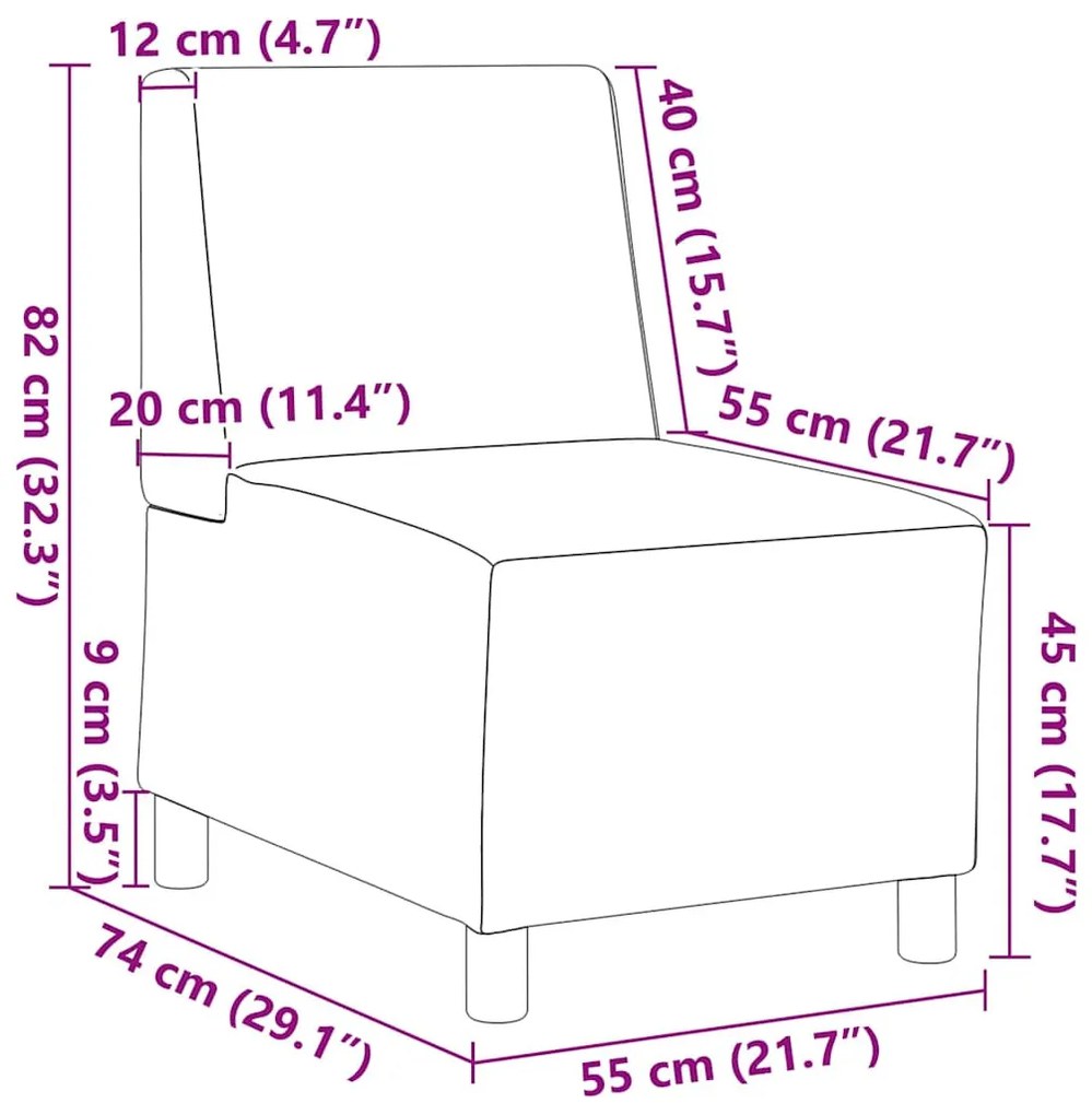 felhőszürke szövet kanapé 55 cm