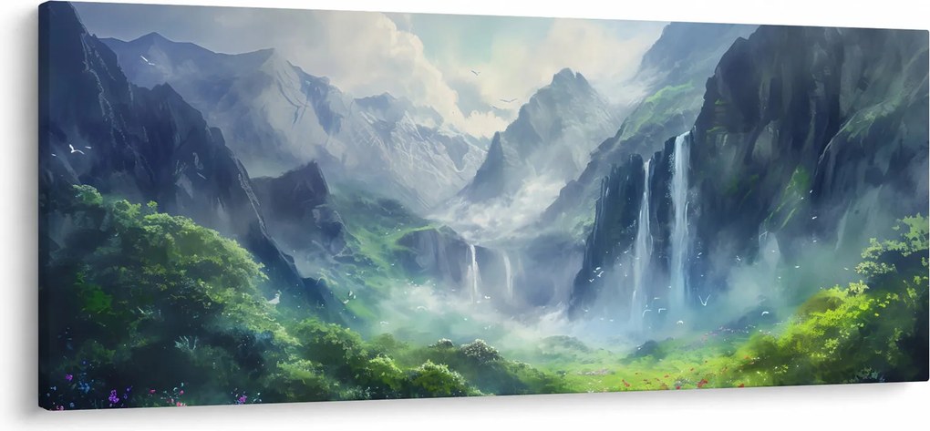 Kép - Vízesések völgye (120x50 cm)