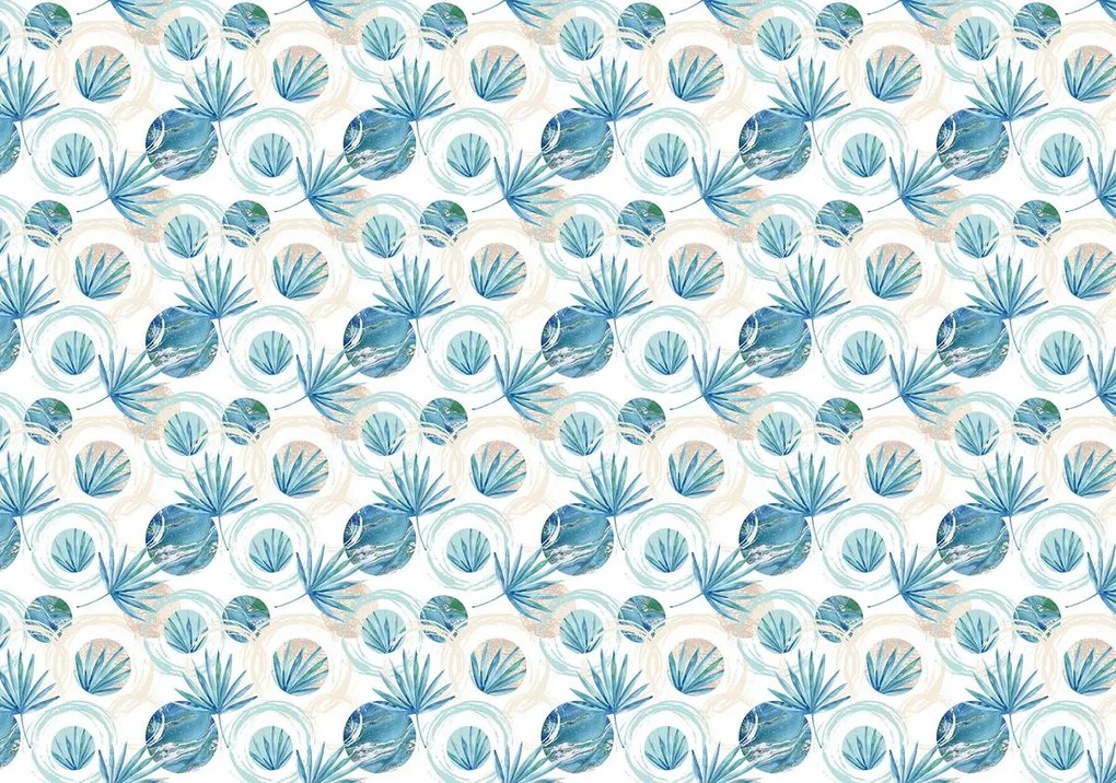 Fotótapéta - Kék levelek (152,5x104 cm)