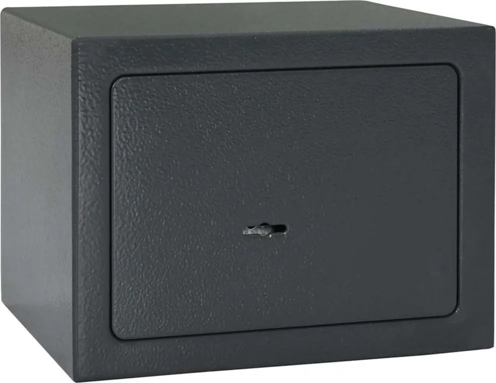 vidaXL Széf doboz zárral Sötétszürke 23 x 17 x 17 cm Acél