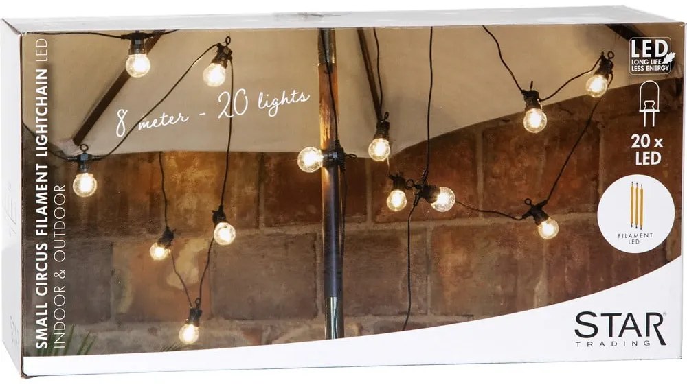 Fényfüzér izzók száma 20 db-os hosszúság 855 cm Small Circus – Star Trading