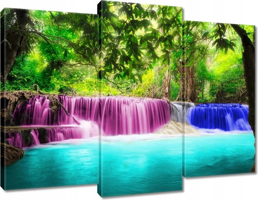 Vászonkép 90x70 Színes vízesés