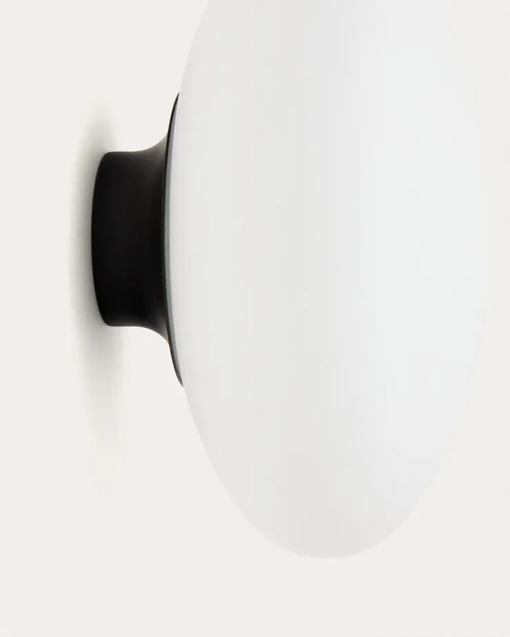 Fehér-ezüstszínű fali lámpa ø 26 cm Bamila – Kave Home