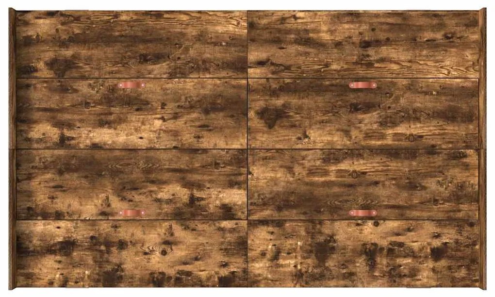 Ágykeret tárolóval fiókkal Füstölt tölgy 120 x 200 cm Faanyag