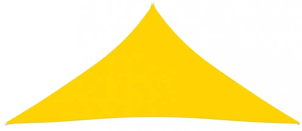 sárga háromszögű oxford-szövet napvitorla 4,5 x 4,5 x 4,5 m