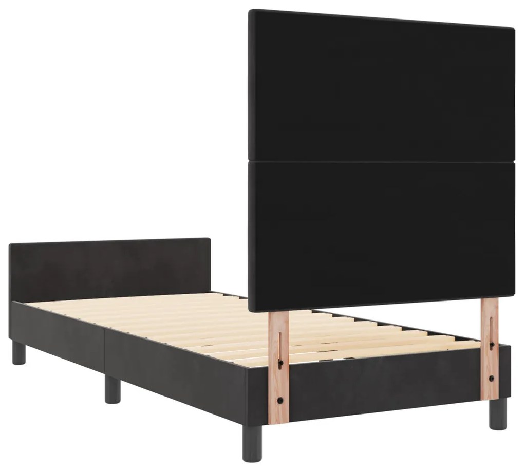 Ágykeret Fekete 80x200 cm Bélés