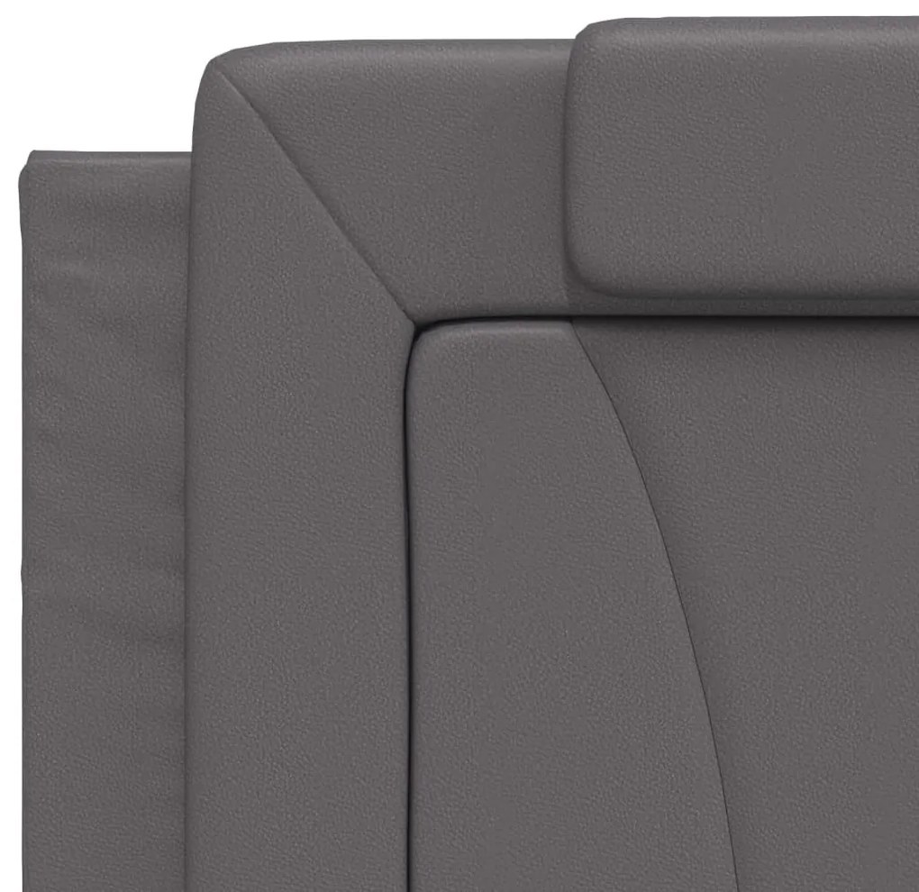 szürke műbőr fejtámla párna Viana 200 cm