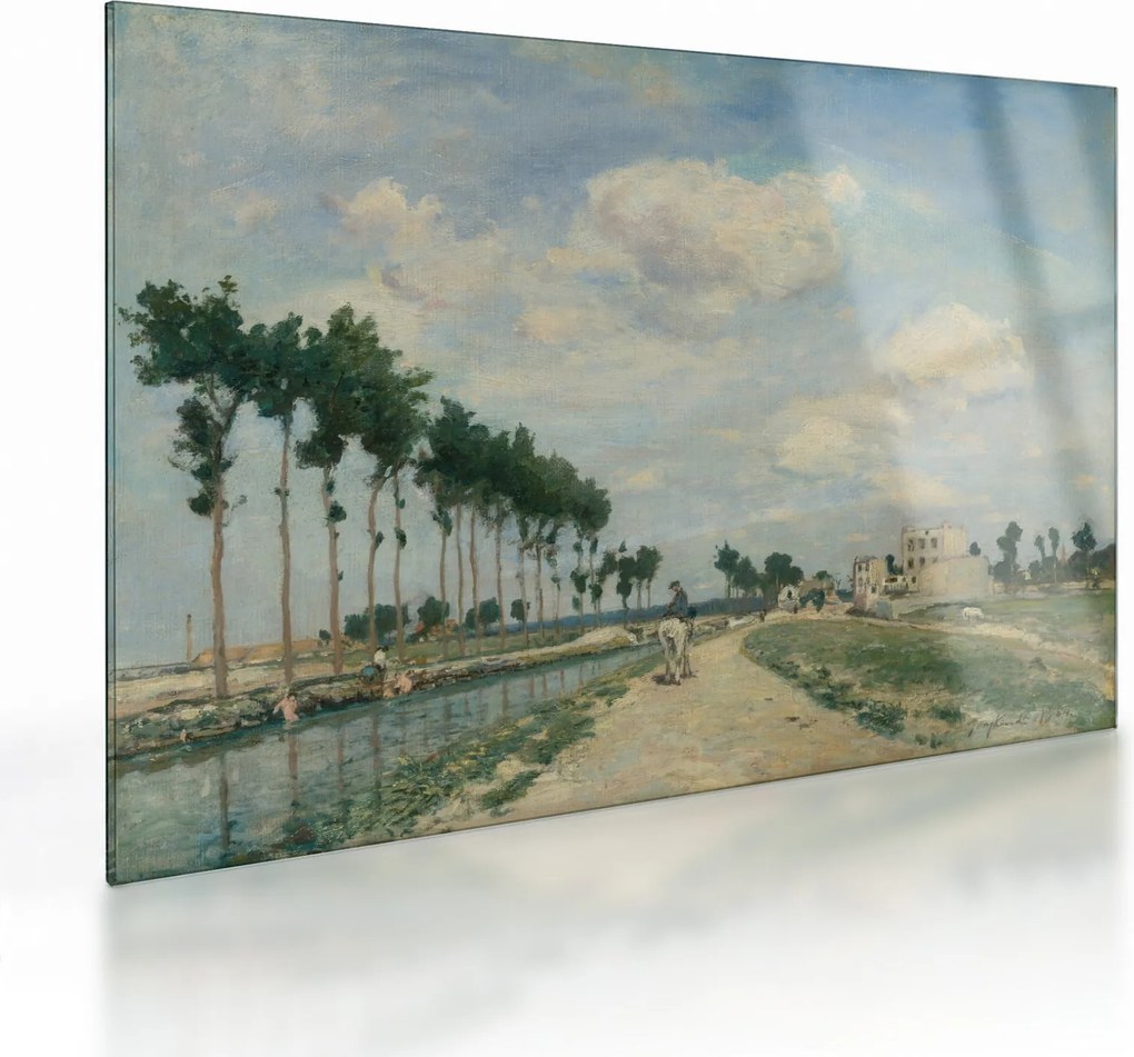 Üveg kép - Johan Barthold Jongkind, The Towpath, reprodukciók (70x50 cm)