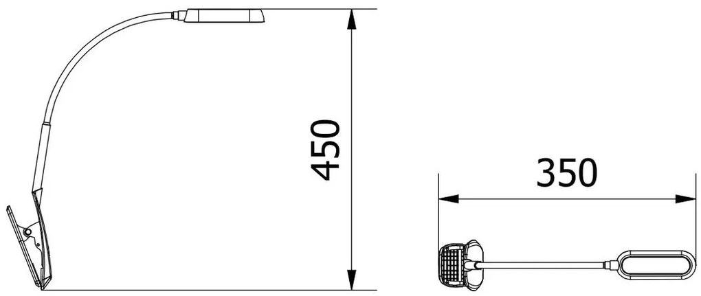 Lámpa Asztali FROGY 5W, 300lm, DC5V, 1A, 4000K, battery, 1200MAh, Ra>80, szabályozható, fehér