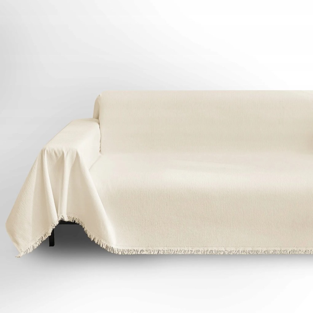 Filumi Kanapé huzat sarok ágytakaró zsenília Krémszínű 230x340