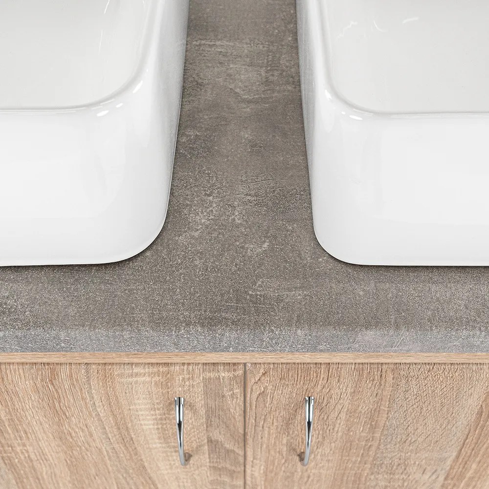 Bianco 130 alsó szekrény mosdó nélkül sonoma tölgy beton munkalappal