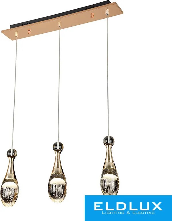ELDLUX MEDÚZA függeszték 3×5W NW arany