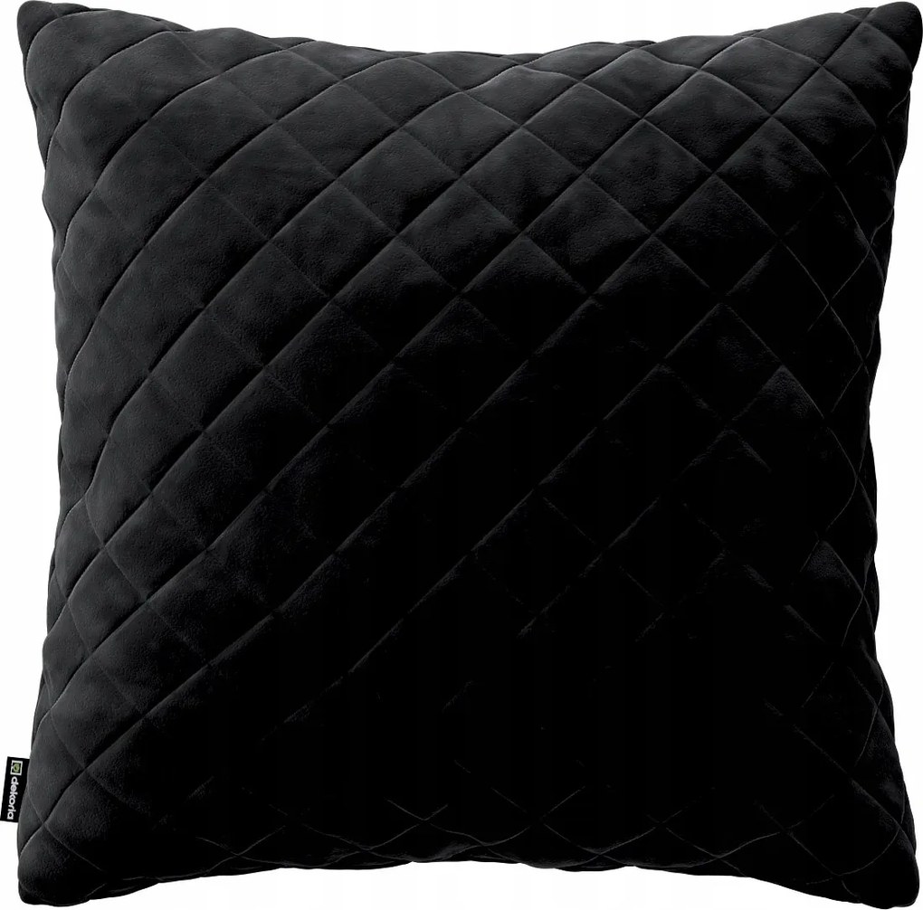 Steppelt párnahuzat mély fekete velvet 43x43