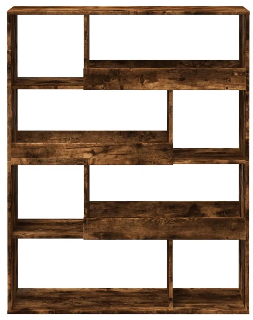 füstös tölgy színű szerelt fa könyvespolc 100 x 33 x 125,5 cm