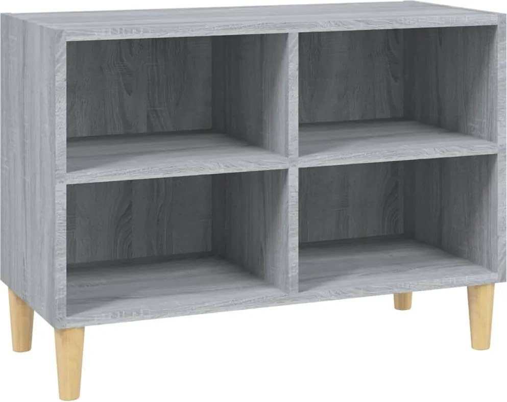 vidaXL szürke sonoma színű TV-szekrény tömör falábakkal 69,5x30x50 cm