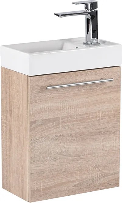 Fantastic alsó fürdőszoba bútor, mosdóval, sonoma tölgy színben