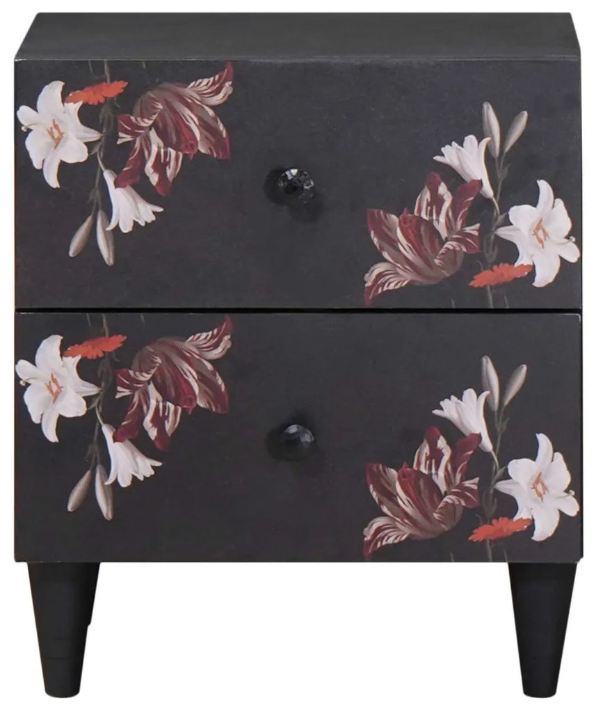 vidaXL Éjjeli asztal fiókkal Barna 40 x 33,5 x 46 cm Tömör Mangófát