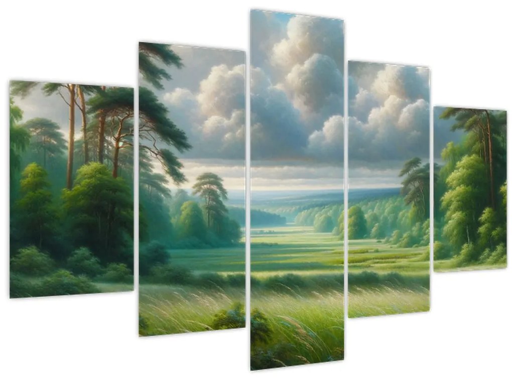 Kép - Zöld táj (150x105 cm)