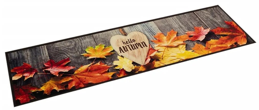 mosható őszi mintás bársony konyhaszőnyeg 60 x 300 cm