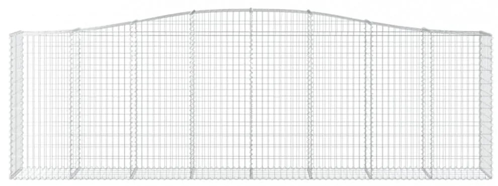 8 db íves horganyzott vas gabion kosár 400x50x120/140 cm