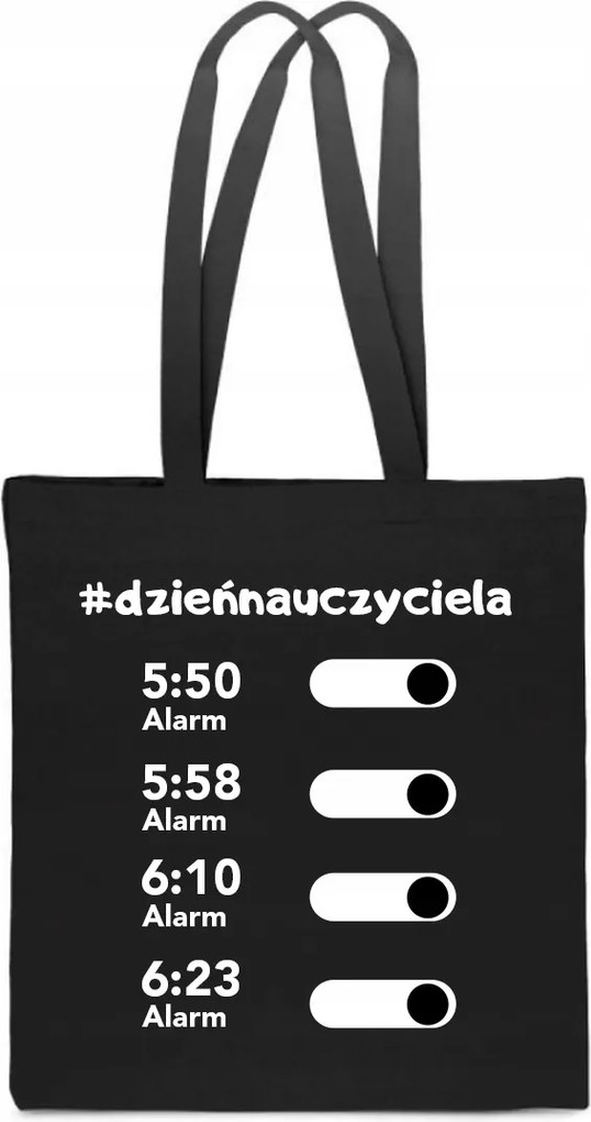 Öko pamut Táska fekete pedagógusnapra TT_729