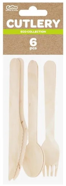 Fa Wooden evőeszköz szett 6 db-os