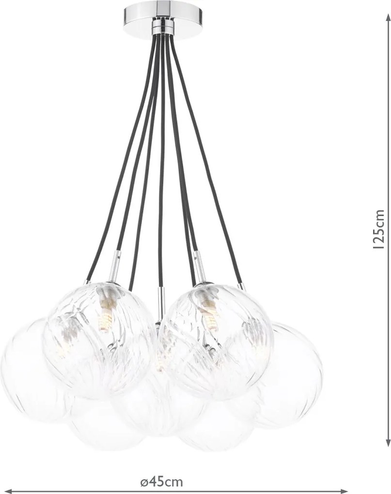 Dar Lighting modern függeszték elpis csiszolt króm darelp342-22