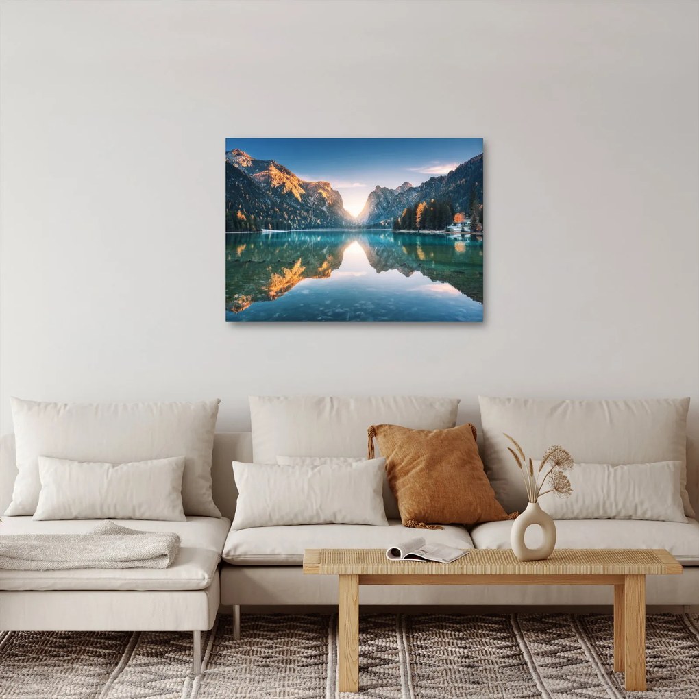 Kép - Hegyi tó (70x50 cm)