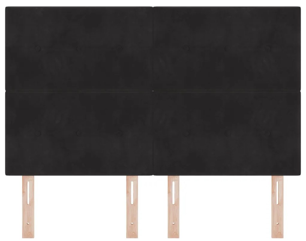 Fejtámla Gombos Fekete 160 cm Bársony
