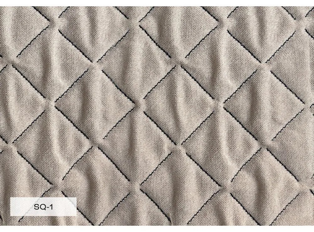 Bézs kárpitozott franciaágy tárolóhellyel ágyráccsal, 140x200 cm Sleepy Luna – Miuform